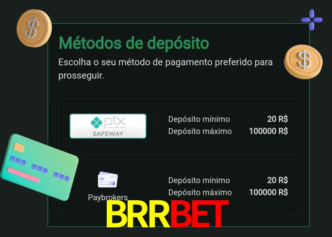 O cassino BRRbet oferece uma grande variedade de métodos de pagamento